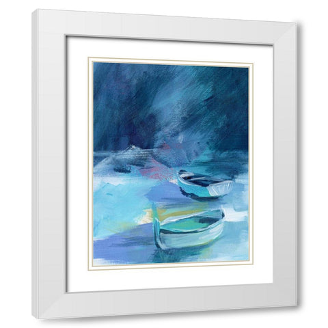 Cove Boats II White Modern Wood Framed Art Print with Double Matting by Parker, Jennifer Paxton