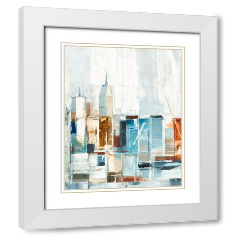 City Colors II White Modern Wood Framed Art Print with Double Matting by Harper, Ethan