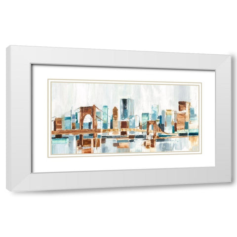 City Colors III White Modern Wood Framed Art Print with Double Matting by Harper, Ethan