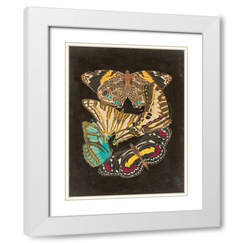 Winged Patterns I White Modern Wood Framed Art Print with Double Matting by Seguy, Eugene