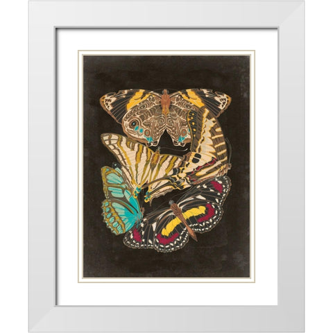 Winged Patterns I White Modern Wood Framed Art Print with Double Matting by Seguy, Eugene