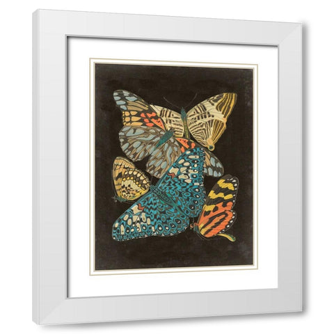 Winged Patterns II White Modern Wood Framed Art Print with Double Matting by Seguy, Eugene