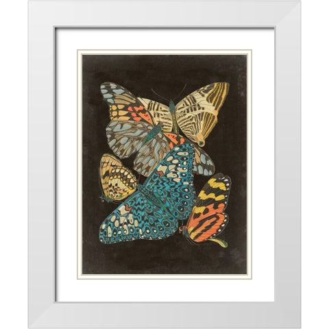 Winged Patterns II White Modern Wood Framed Art Print with Double Matting by Seguy, Eugene