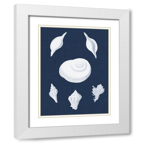 Coquillages Blancs IV White Modern Wood Framed Art Print with Double Matting by Vision Studio