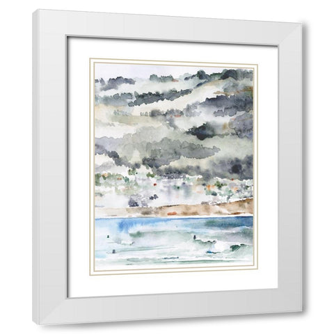 Palos Verdes II White Modern Wood Framed Art Print with Double Matting by Parker, Jennifer Paxton