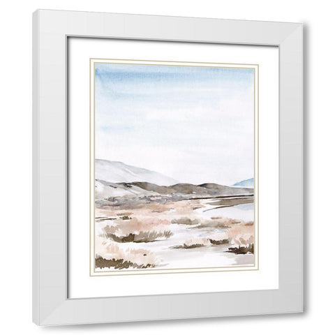 Salt Lake Reflections I White Modern Wood Framed Art Print with Double Matting by Parker, Jennifer Paxton