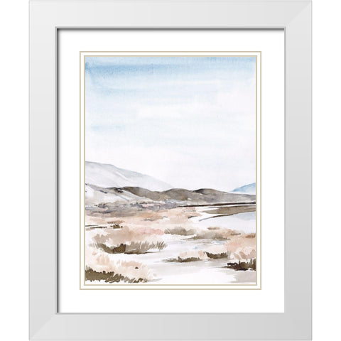 Salt Lake Reflections I White Modern Wood Framed Art Print with Double Matting by Parker, Jennifer Paxton