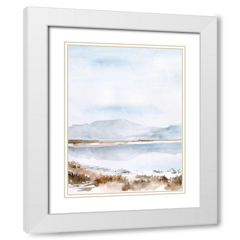 Salt Lake Reflections II White Modern Wood Framed Art Print with Double Matting by Parker, Jennifer Paxton