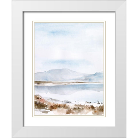 Salt Lake Reflections II White Modern Wood Framed Art Print with Double Matting by Parker, Jennifer Paxton