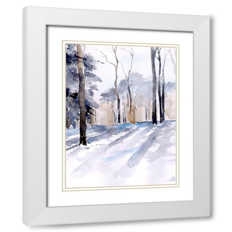 Winter Light I White Modern Wood Framed Art Print with Double Matting by Parker, Jennifer Paxton