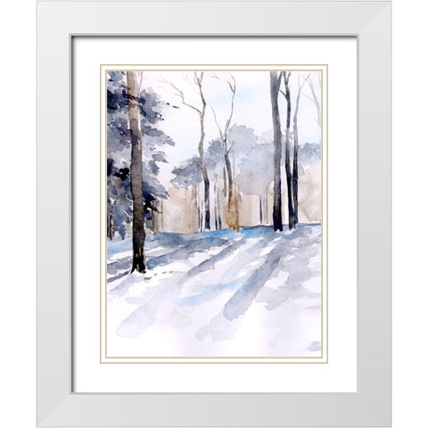 Winter Light I White Modern Wood Framed Art Print with Double Matting by Parker, Jennifer Paxton