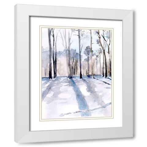 Winter Light II White Modern Wood Framed Art Print with Double Matting by Parker, Jennifer Paxton