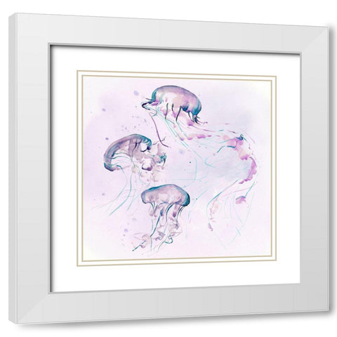 Underwater Halcyon II White Modern Wood Framed Art Print with Double Matting by Parker, Jennifer Paxton