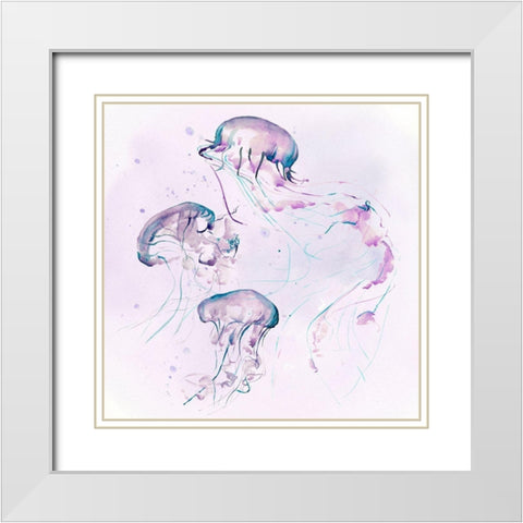 Underwater Halcyon II White Modern Wood Framed Art Print with Double Matting by Parker, Jennifer Paxton