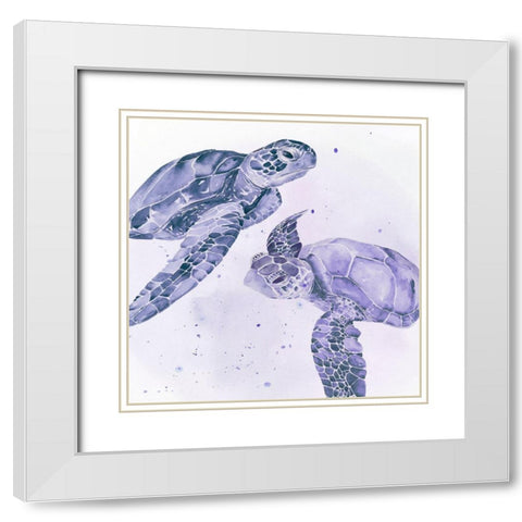 Underwater Halcyon IV White Modern Wood Framed Art Print with Double Matting by Parker, Jennifer Paxton