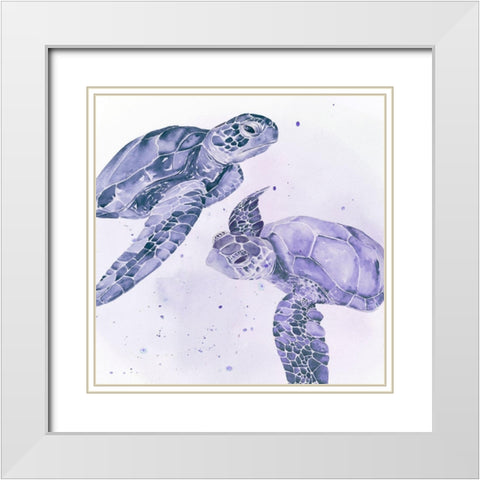 Underwater Halcyon IV White Modern Wood Framed Art Print with Double Matting by Parker, Jennifer Paxton