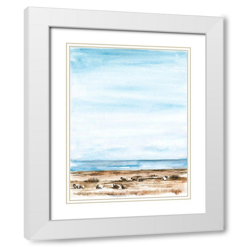Scottish Ewes II White Modern Wood Framed Art Print with Double Matting by Parker, Jennifer Paxton