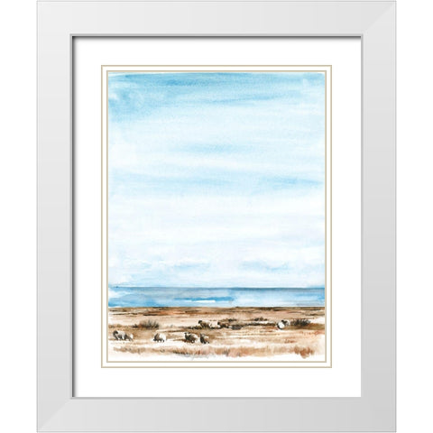 Scottish Ewes II White Modern Wood Framed Art Print with Double Matting by Parker, Jennifer Paxton