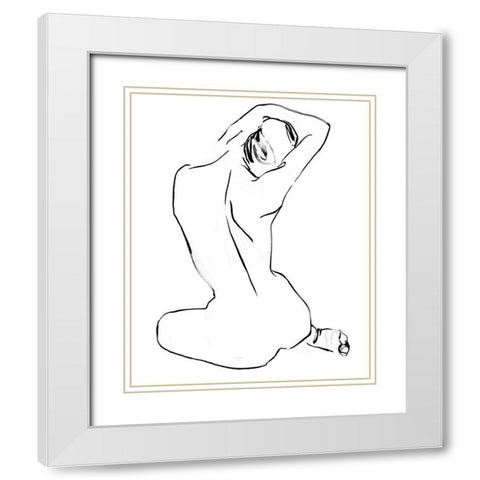 Fixing the Bun II White Modern Wood Framed Art Print with Double Matting by Parker, Jennifer Paxton