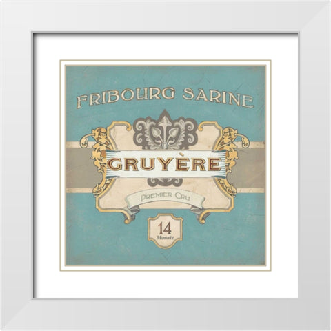 Nouveau Chevre III White Modern Wood Framed Art Print with Double Matting by Vess, June Erica