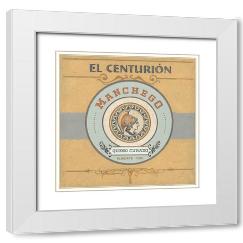 Nouveau Chevre IV White Modern Wood Framed Art Print with Double Matting by Vess, June Erica