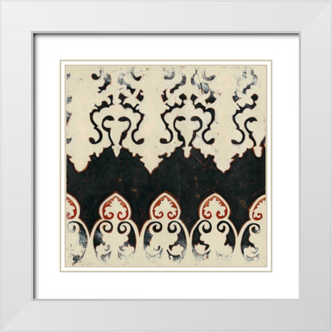 Bolero II White Modern Wood Framed Art Print with Double Matting by Zarris, Chariklia
