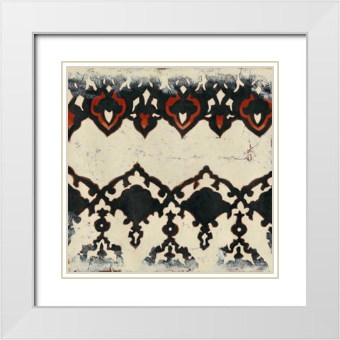 Bolero III White Modern Wood Framed Art Print with Double Matting by Zarris, Chariklia