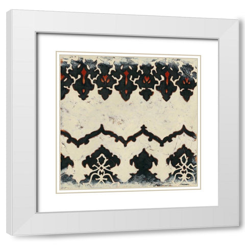 Bolero IV White Modern Wood Framed Art Print with Double Matting by Zarris, Chariklia