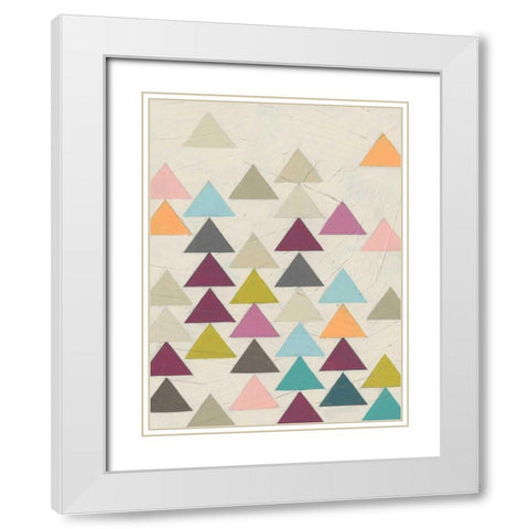 Confetti Prism VIII White Modern Wood Framed Art Print with Double Matting by Vess, June Erica