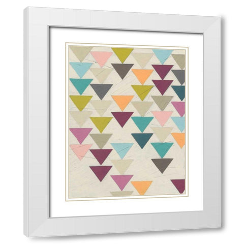 Confetti Prism IX White Modern Wood Framed Art Print with Double Matting by Vess, June Erica