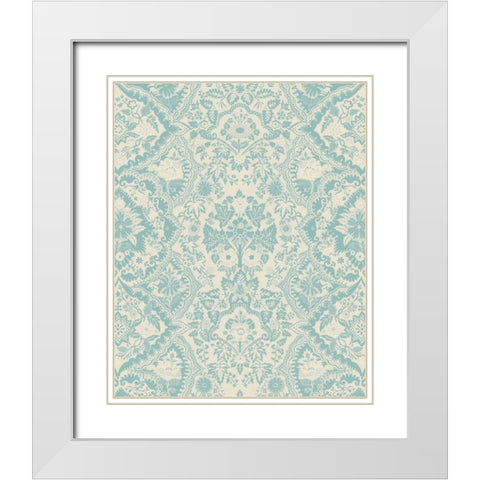 Baroque Tapestry in Spa I White Modern Wood Framed Art Print with Double Matting by Vision Studio