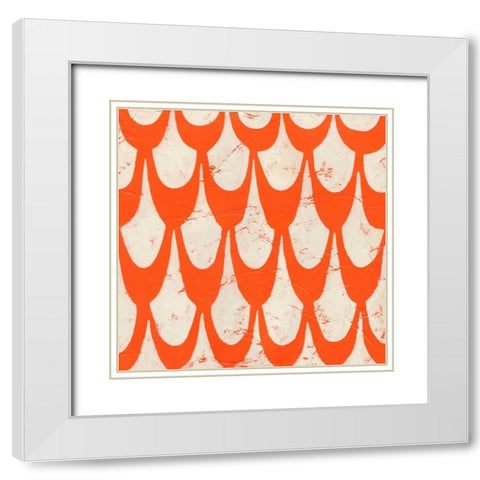 Singsong III White Modern Wood Framed Art Print with Double Matting by Zarris, Chariklia