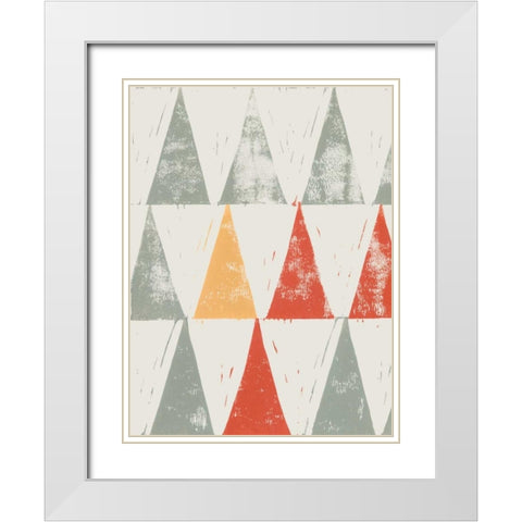 Fall Triad I White Modern Wood Framed Art Print with Double Matting by Popp, Grace