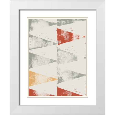 Fall Triad II White Modern Wood Framed Art Print with Double Matting by Popp, Grace