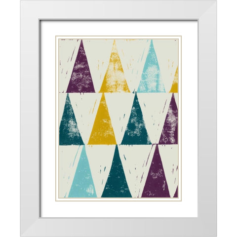 Harlequin Tryst I White Modern Wood Framed Art Print with Double Matting by Popp, Grace