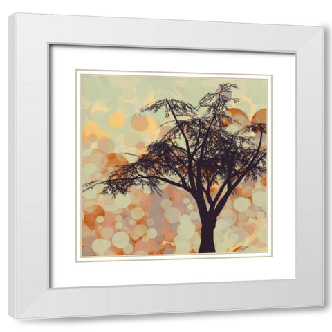 Sunshine Garden V White Modern Wood Framed Art Print with Double Matting by Orlov, Irena