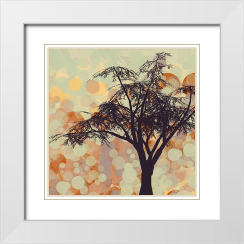 Sunshine Garden V White Modern Wood Framed Art Print with Double Matting by Orlov, Irena