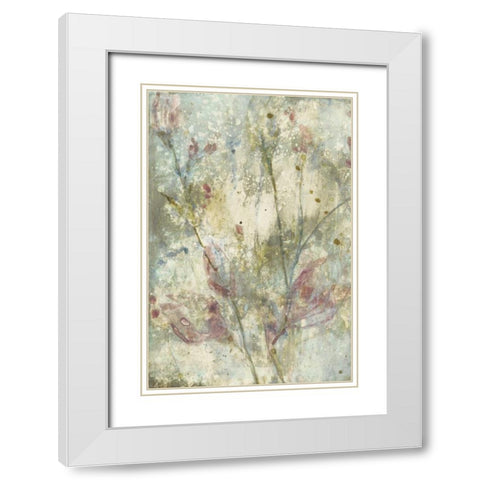 Flower Dream I White Modern Wood Framed Art Print with Double Matting by Goldberger, Jennifer