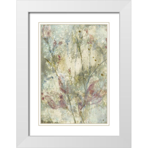 Flower Dream I White Modern Wood Framed Art Print with Double Matting by Goldberger, Jennifer