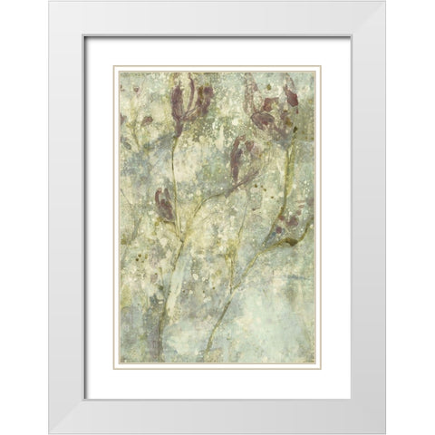 Flower Dream II White Modern Wood Framed Art Print with Double Matting by Goldberger, Jennifer