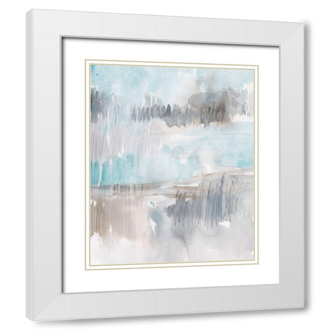 Steel Stratus I White Modern Wood Framed Art Print with Double Matting by Parker, Jennifer Paxton