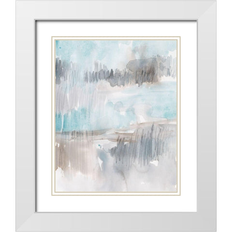 Steel Stratus I White Modern Wood Framed Art Print with Double Matting by Parker, Jennifer Paxton