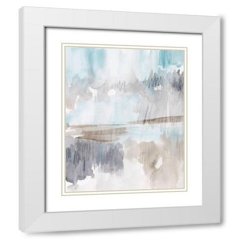 Steel Stratus II White Modern Wood Framed Art Print with Double Matting by Parker, Jennifer Paxton
