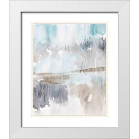 Steel Stratus II White Modern Wood Framed Art Print with Double Matting by Parker, Jennifer Paxton
