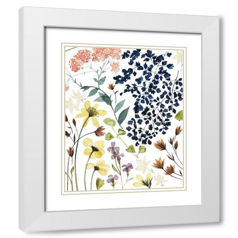 Flower Composition II White Modern Wood Framed Art Print with Double Matting by Popp, Grace