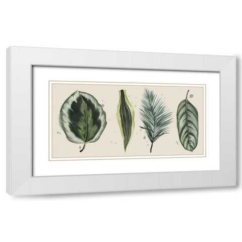 Palm Line-Up I White Modern Wood Framed Art Print with Double Matting by Popp, Grace