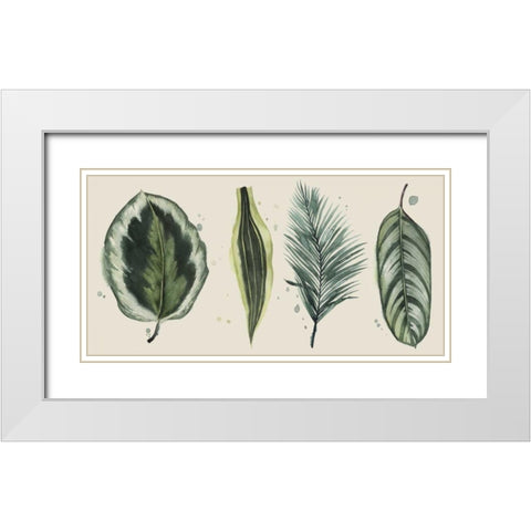 Palm Line-Up I White Modern Wood Framed Art Print with Double Matting by Popp, Grace