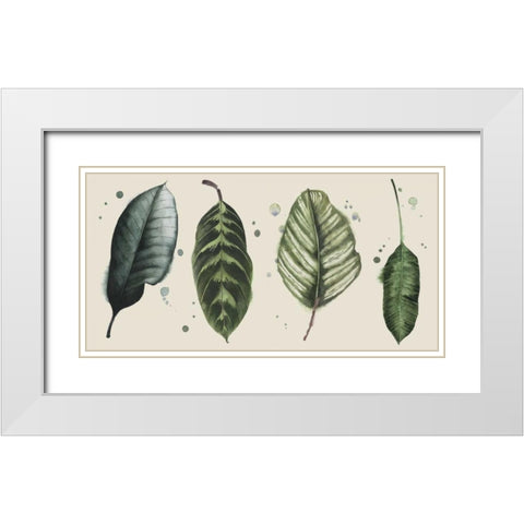 Palm Line-Up II White Modern Wood Framed Art Print with Double Matting by Popp, Grace
