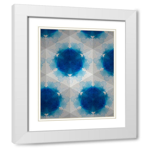 Sapphire Frost VI White Modern Wood Framed Art Print with Double Matting by Stramel, Renee W.
