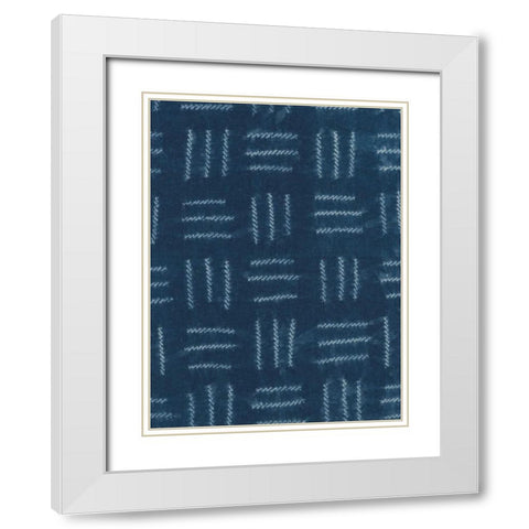 Rikis Shibori I White Modern Wood Framed Art Print with Double Matting by Zarris, Chariklia